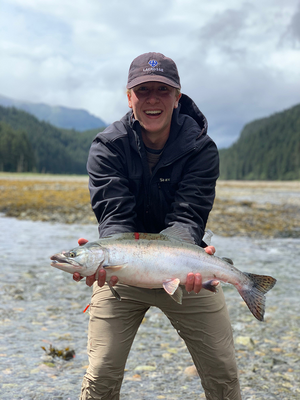 Our Chairman experiencing Alaska fishing for trout for his graduation gift.
