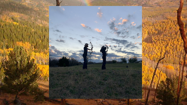The boys have always loved shooting their bows. Always have to have the final shots at sunset.