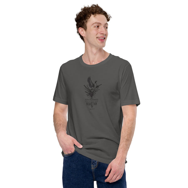 Field Dress pheasant hunting t-shirt with flushing pheasant and the phrase load-up.
