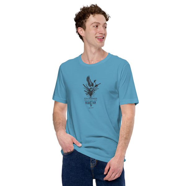 Field Dress pheasant hunting t-shirt with flushing pheasant and the phrase load-up.