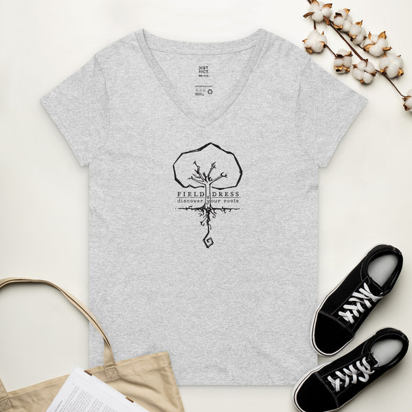 Discover Your Roots Women’s recycled v-neck t-shirt