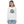 Load image into Gallery viewer, Field Dress fly fishing kids shirt shows a trout about to take the fly from a distant fly fisherman, the phrase "hook-up", and the established date of fishing 2000BC.